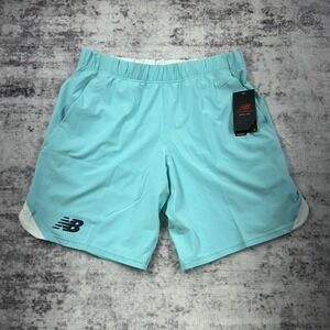 NWT - New Balance Tournament Short Aqua Teal Blue -‎ Men's Medium - MS21403P